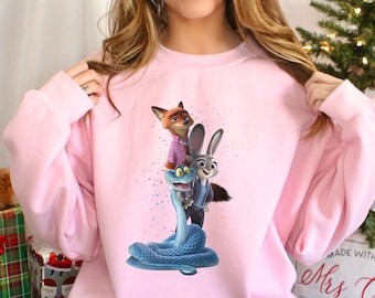 Zootopia 2 Disney Sweatshirt Judy Hopps Nick Wilde Gary DeSnake Disneyland Crewneck Hoodie 474667