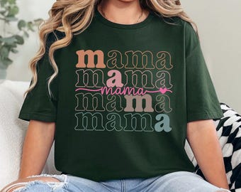 Mama Shirt Cute Pregnancy Announcement Tee Mothers Day Birthday Baby Shower 475855