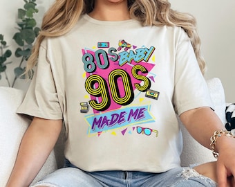 80s Baby Made Me Shirt, 90s Party Trip Group Retro Vintage Nostalgia Tee 471588