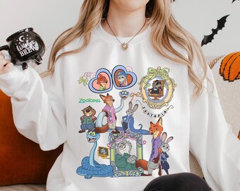 Coquette Mirror Zootopia Sweatshirt Judy Hopps Nick Wilde Disney Hoodie Locket Crewneck Gift 474663