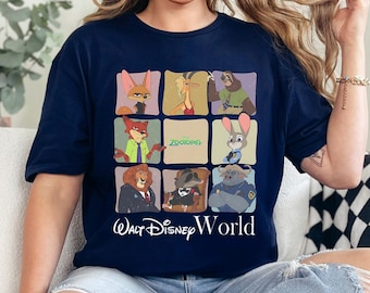 Disney Zootopia Characters Tee, Family Trip Shirt, Walt World Graphic Top Design Apparel 473867