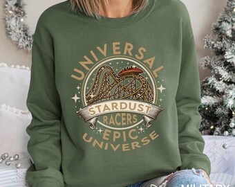 Universal Epic Universe Stardust Racers Vintage Sweatshirt Retro Theme Park Hoodie Crewneck Gift 473423