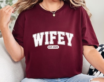 Wifey and Hubby Shirt Just Married Wedding Honeymoon Matching Couple Valentine Gift Tee 472444