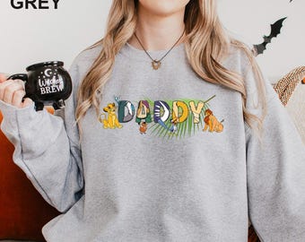 Custom Name Lion King Sweatshirt, Disney Matching Simba Mufasa Timon Pumba Crewneck Hoodie 473920
