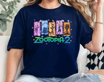 Disney Zootopia 2 Shirt Judy Hopps Nick Wilde Gary Snake Disneyland Tee World 474499