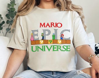Camiseta de aventura de Mario de Universal Studios, viaje familiar a juego con Epic Universe Vacation 472793