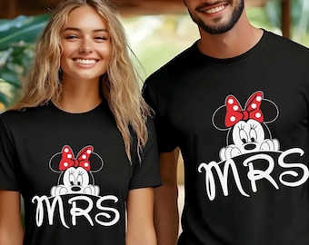 Mr Mrs Mickey Minnie Disney Couple Matching Honeymoon Wedding Husband Wife Shirt Gift 473619