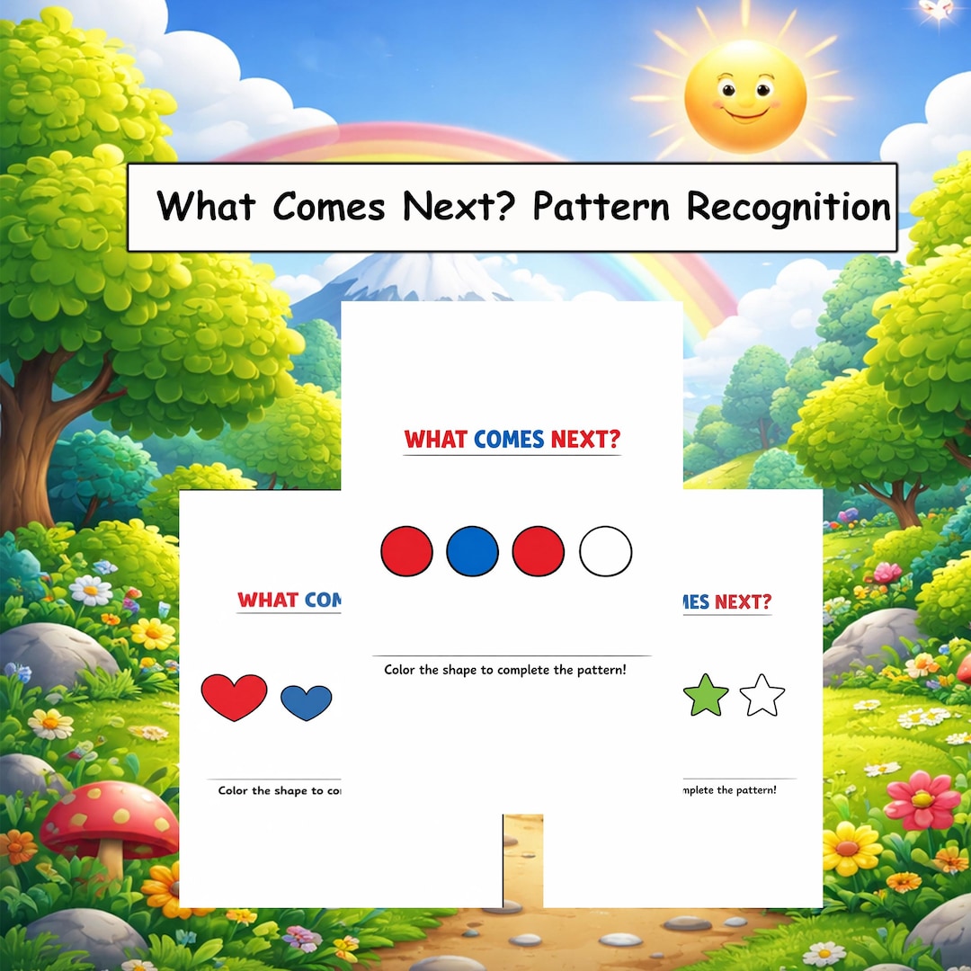 What Comes Next Pattern Worksheets | Printable Sequencing Activity Ages ...