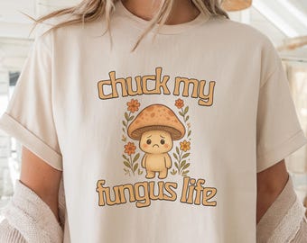 Funny Mushroom Meme Shirt, Depression Meme Tee, Cottagecore Chaos Graphic T-Shirt