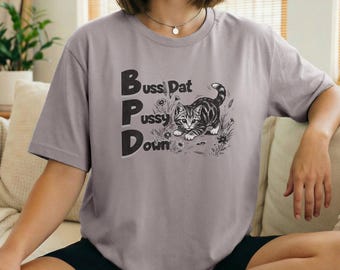 Funny BPD Meme Tee, Cute Cat Mental Health Humor Shirt for Women