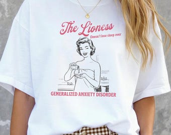 Funny Anxiety Disorder Shirt for Women, Unhinged Therapy Tee for Mental Health Girlies