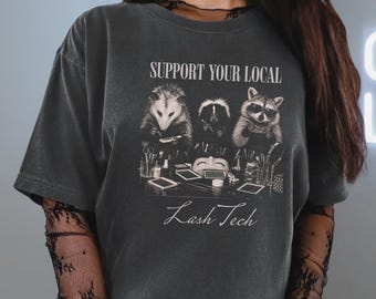 Funny Eyelash Tech Shirt, Comfort Colors Eyelashes Artist Tee, Cute Gift for Lash Tech