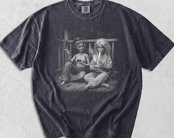 Comfort Colors Stoner Girl Shirt, Smoking Doll Meme Tee, Feral Friends Gift