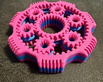 Planetary Gear Fidget Spinner - 3D Printed, Interlocking Gears, Dual Color Design, Engineered to SPIN