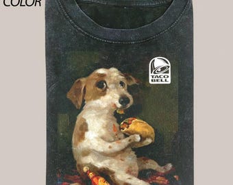 Comfort Colors Dog Taco Bell Graphic T-Shirt, Vintage Meme Tee