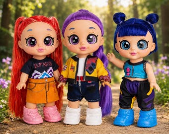K-Pop Demon Hunter Dolls Set - Anime Style Collectible Figures for Kids, Gift for  Fans, Rumi, Zoey & Mira