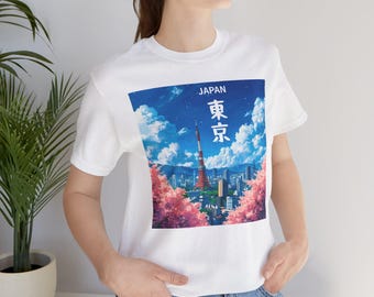 Japanese tokyo Cherry Blossom T-Shirt, Japanese spring sakura tee, Japan travel souvenirs, Japan travel memories, Japanese-style interior,
