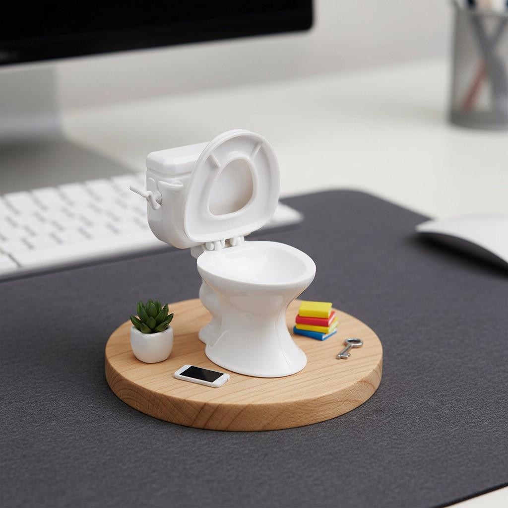 Set di mobili da bagno in miniatura per casa delle bambole