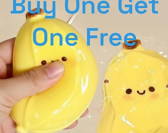 Realistic Banana Gel Squishy - Soft Sensory Fidget Toy for Stress & ADHD