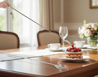 Stainless Steel Telescopic Dinner Fork | Extendable Retractable Fork for Camping, Travel, Dining | Space-Saving Kitchen