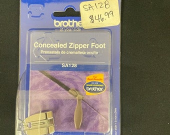 New Genuine Brother   SA128  Concealed Zipper Foot- Free Shipping Included
