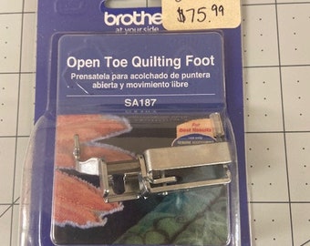 New Genuine Brother  SA187   Free Motion Open Toe Quilting Foot - Free Shipping Included