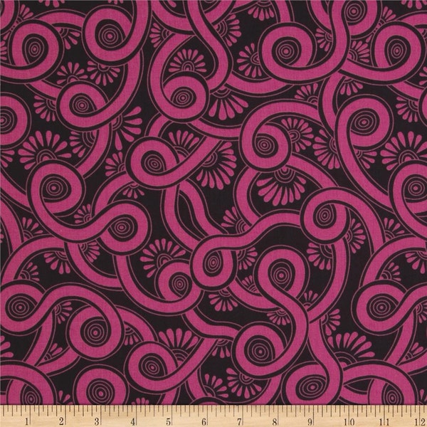 29013 -1/2 yard of  Denyse Schmidt Ansonia - Psycho Swirl in Mushroom
