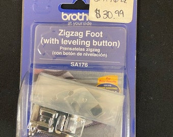 New Genuine Brother  SA176 Zig Zag Foot with Leveling Button   - Free Shipping Included
