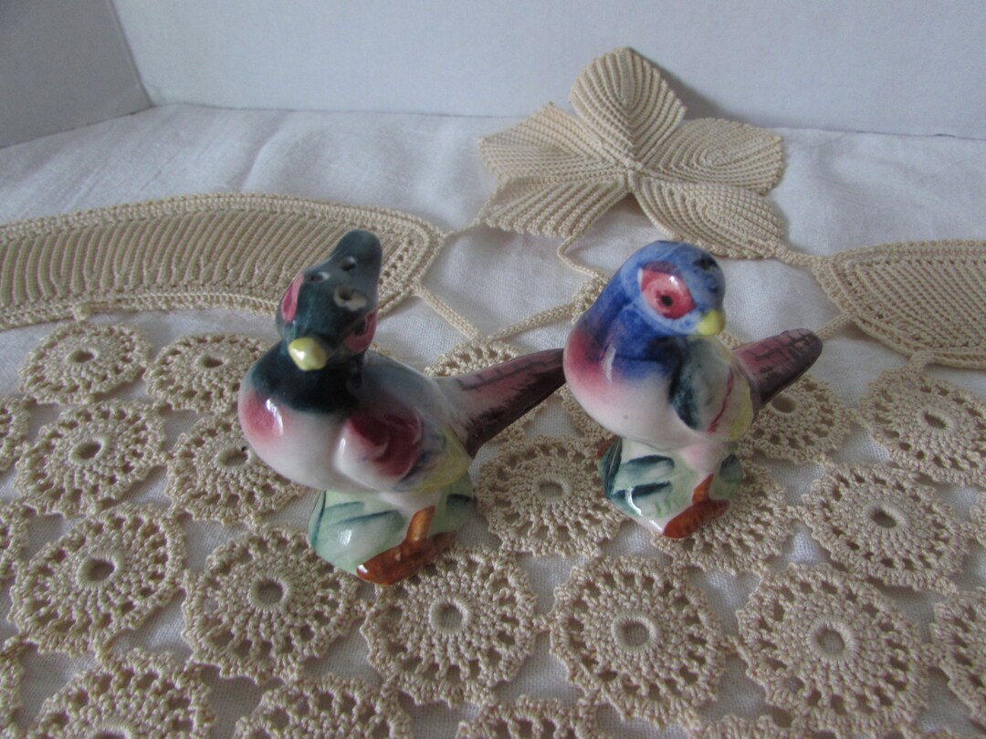 Pheasant Salt & Pepper Shakers Small Bird Salt and Pepper Shakers made