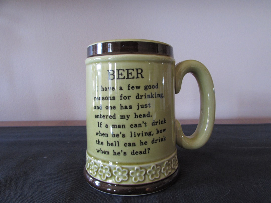 Vintage Funny Beer Stein - Vintage Enesco Beer Stein - Vintage Stein ...