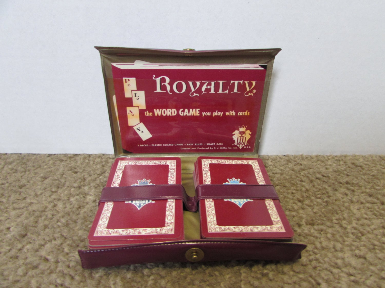 Vintage Royalty Card Game Word Game Solitaire Card Game 