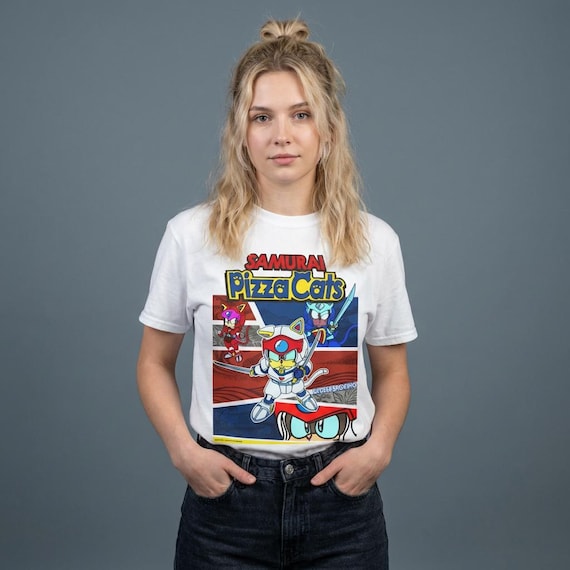 Official Samurai Pizza Cats T-shirt | 90s Anime Cat Cartoon Tee