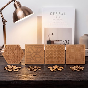 Hexagon Hard Wooden Puzzle, Extreme Difficult Brain Teaser Geometry Logic Game for Adult Kids