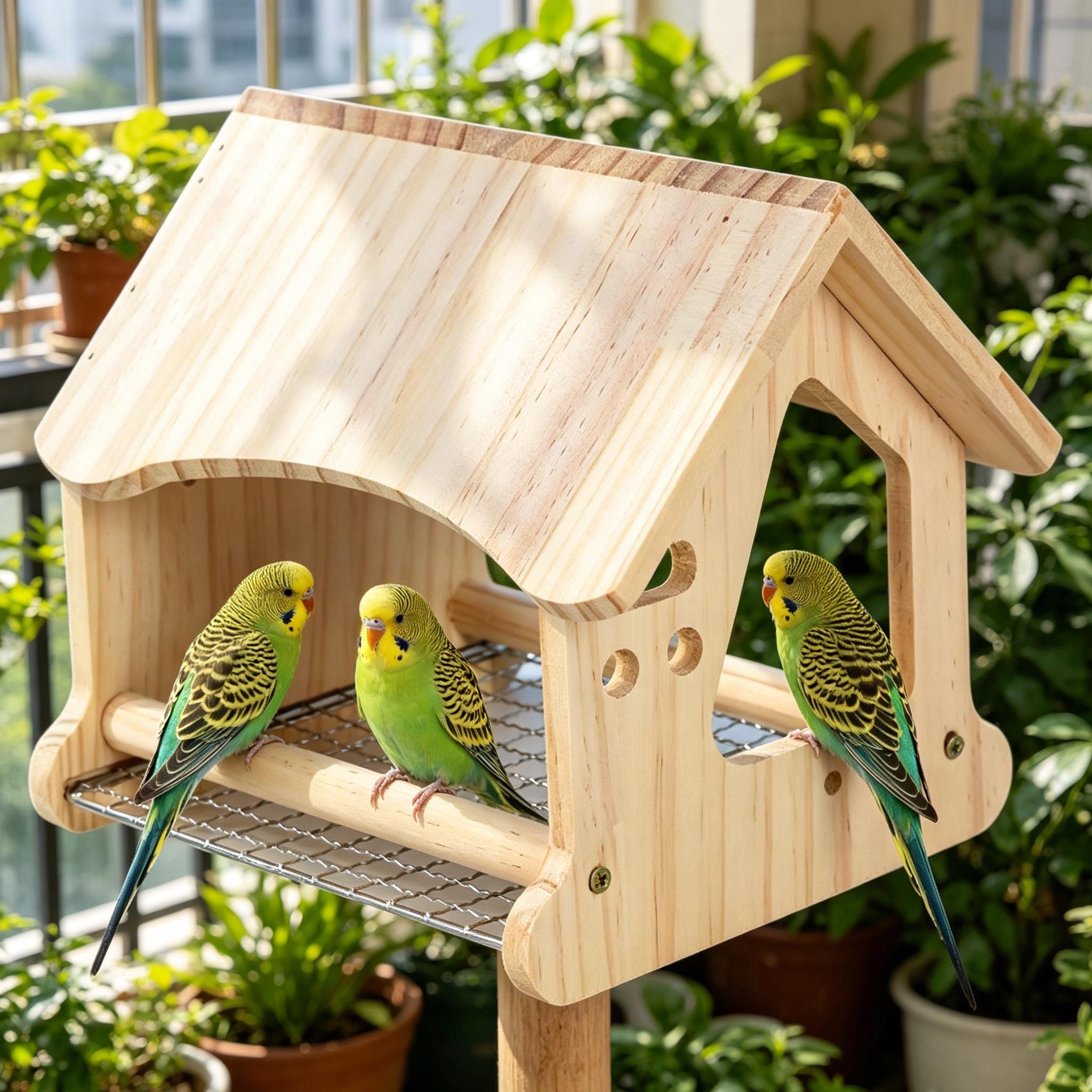 Caja Nido Para Carbonero Común (Parus Major) – Madera Verde 22x17,5x33 Cm – Esschert Design