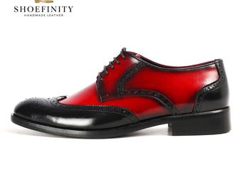 Zapatos Oxford de cuero genuino hechos a mano para hombre - Zapatos de vestir Leopold