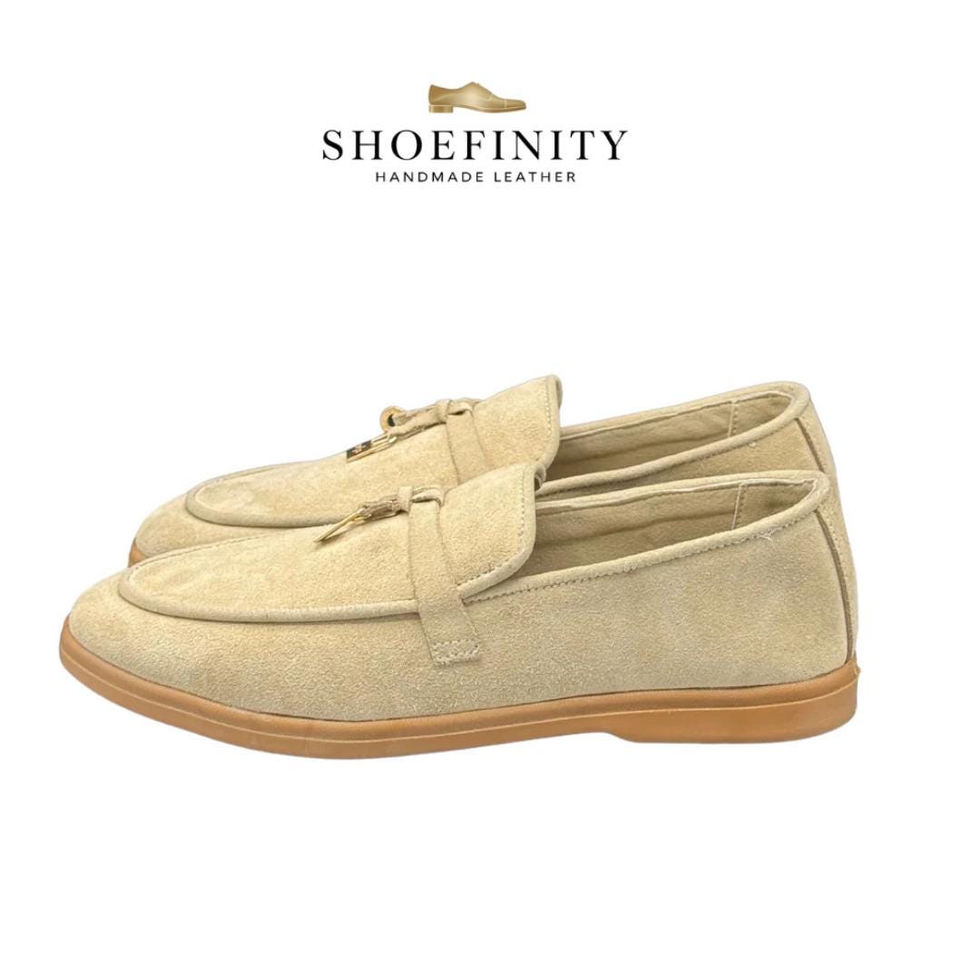 Handmade Beige Suede Loafers | Leather Slip-ons - Etsy Canada display picture 1