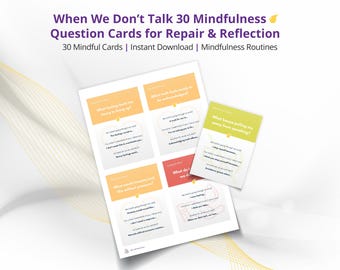Mindfulnesskaarten voor stellen, communicatie en emotioneel herstel (digitale download)