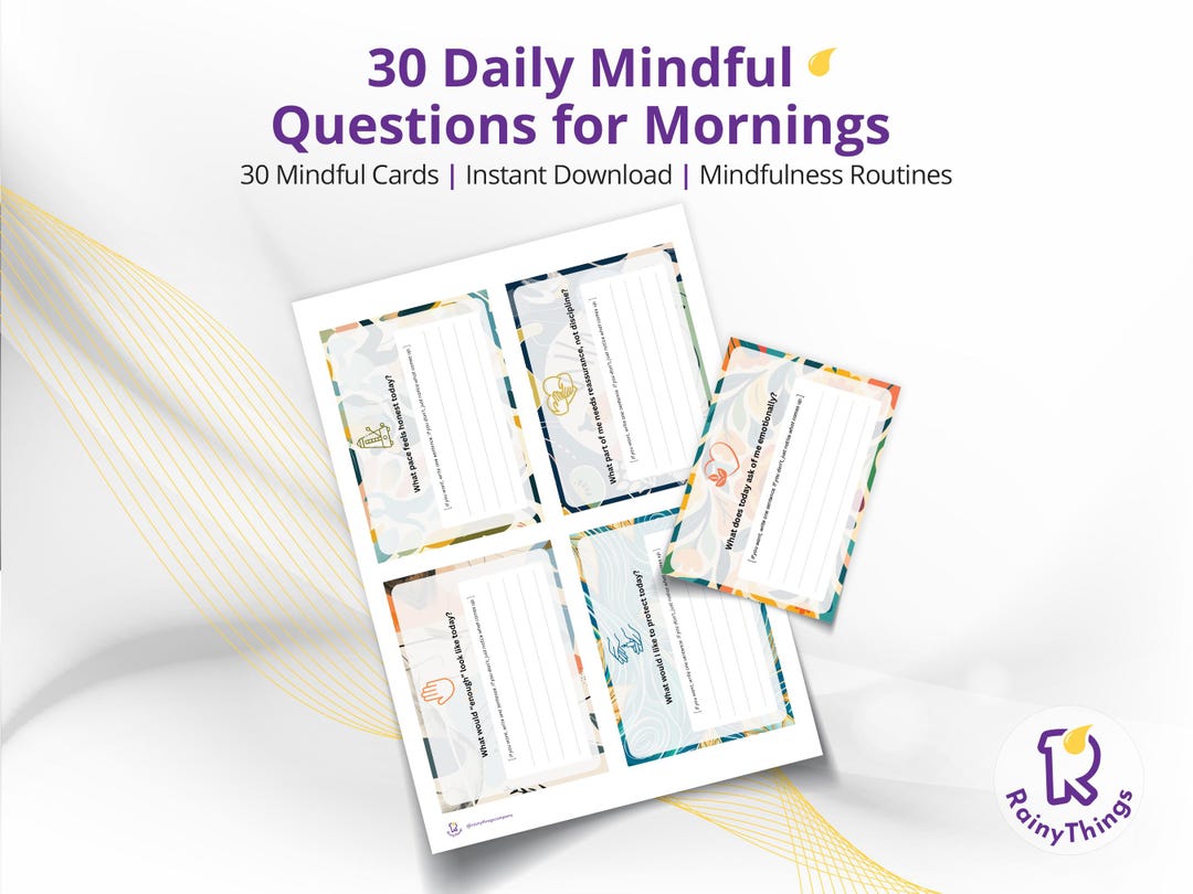 Mindful Mornings Cards – Reflection Cards for Morning Awareness ...
