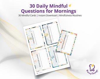 Mindful Mornings Cards - Reflexionskarten für Morgenbewusstsein & sanfte tägliche Absicht