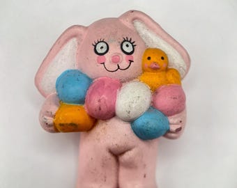 Vintage VTG S. Lehman Easter Unlimited 4024 Plastic Easter Bunny Religious