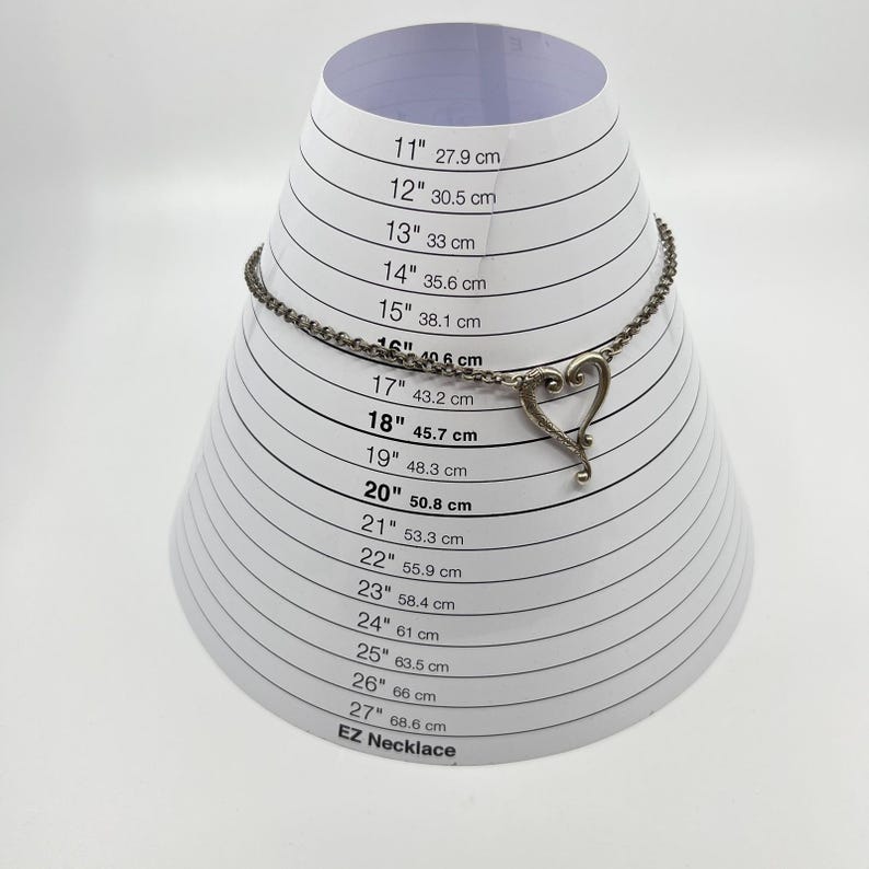 Vintage Brighton Silver Tone Scroll Heart Pendant Necklace Retro Romantic Y2K image 8