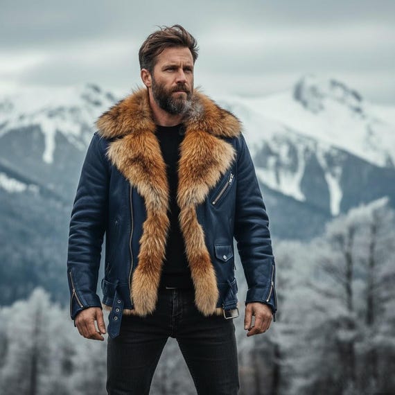 fur abercrombie biker jacket