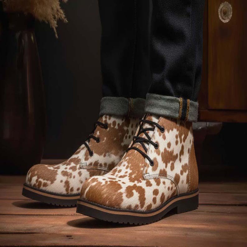 Men's leather boots, brown boots, lederschuhe herren , Hiking shoes , Men Shoe image 12