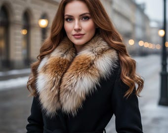 Faux fur Collar Men Women real genuine new Manufactured in France authentic