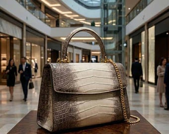 刻印入りホワイトレザークラッチ：ヒマラヤスタイルバッグ、レディースクロコダイルバッグ
