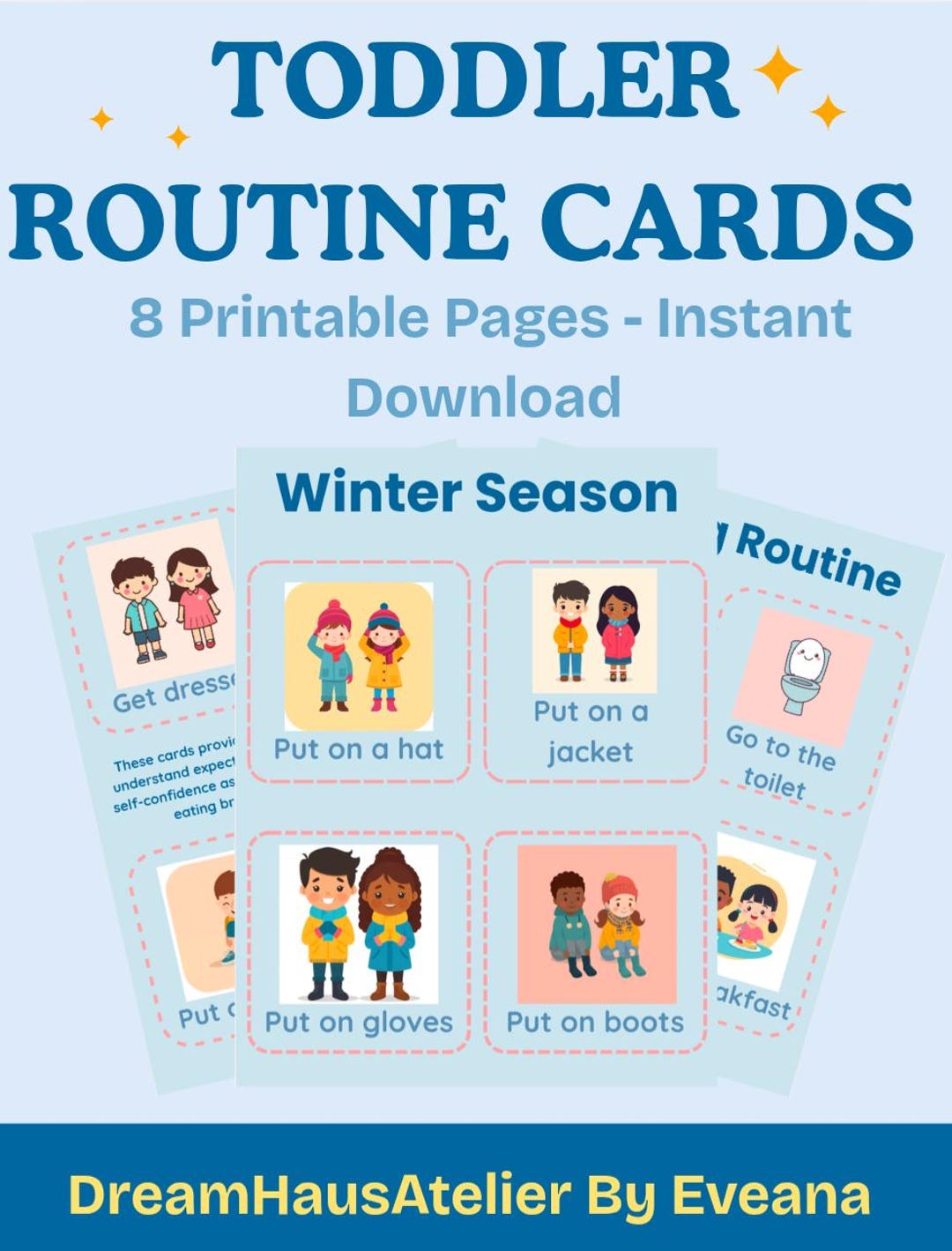 Morning Routine First Then Visual Toddler Routine Cards | Visual Schedule for Toddlers | Morning ...