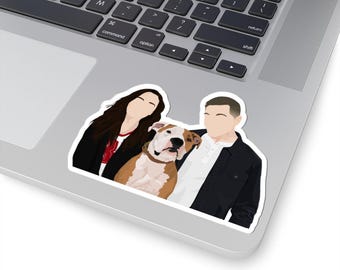 Chenford and Kojo Portrait Sticker , Kiss-Cut Sticker | The Rookie