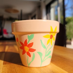 Mini macetas de terracota pintadas a mano