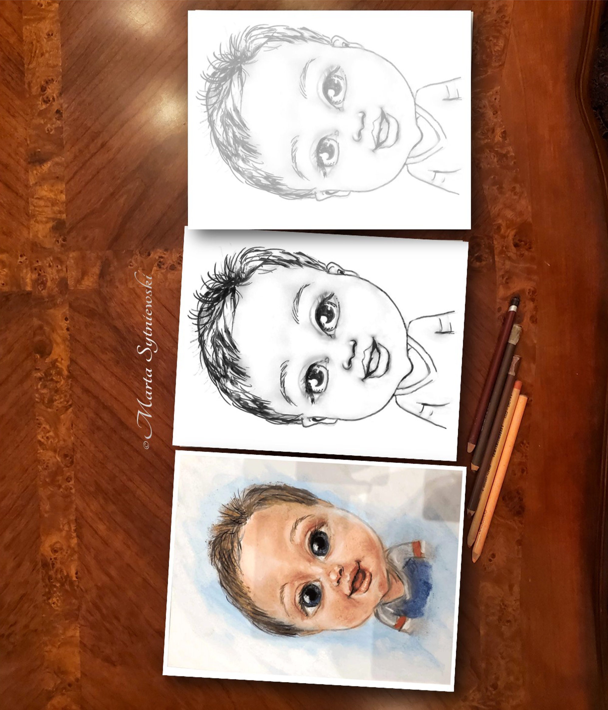 Big Eyes Baby Boy Coloring Page, Baby With Big Eyes Coloring Pages for