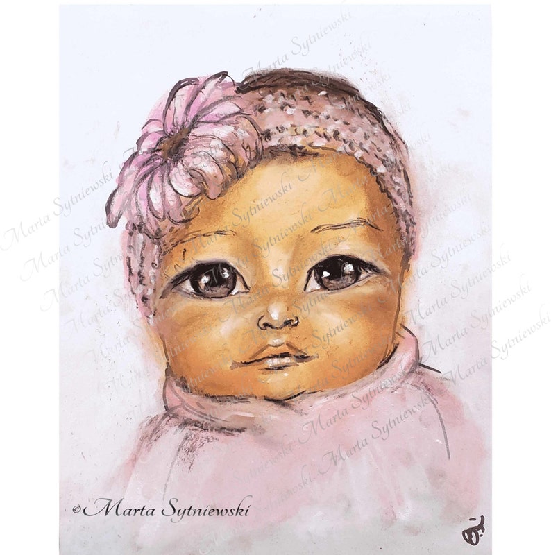 Baby Flower Headband Coloring Page, Commercial Use, Kids Adult Coloring ...